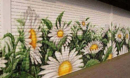 نقاشی دیوار باغ 