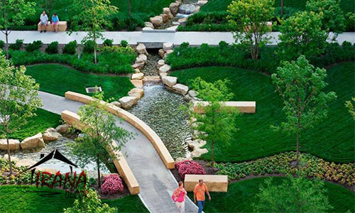 طراحی فضای سبز باغ در شیراز 1