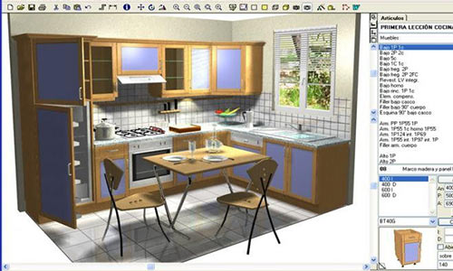 طراحی آشپزخانه به صورت سه بعدی