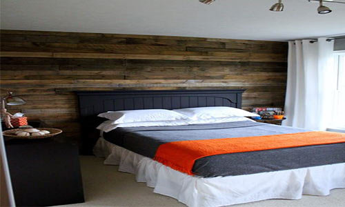 کاغذ دیواری طرح چوب اتاق خواب