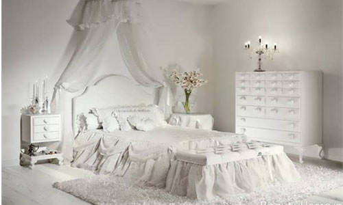 رنگ سفید اتاق خواب عروس