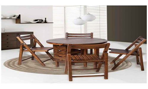 میز و صندلی چوبی تاشو