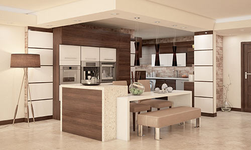 طراحی کابینت آشپزخانه سه بعدی 